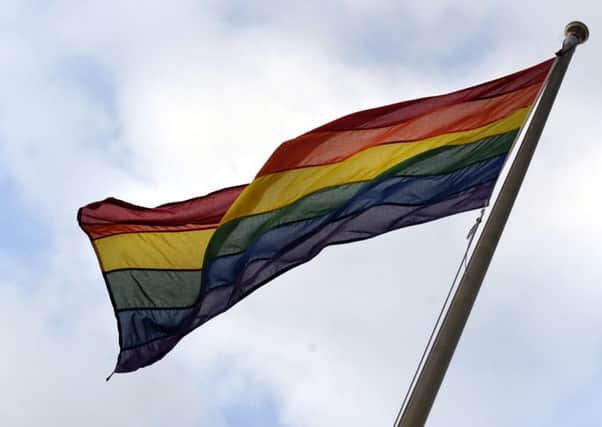 The LGBT Rainbow flag.