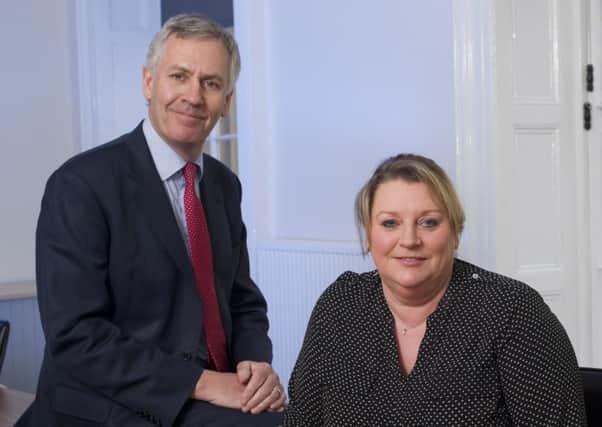 Andrew Mitchell, of North East Finance, with Michelle Rainbow of the North East LEP.