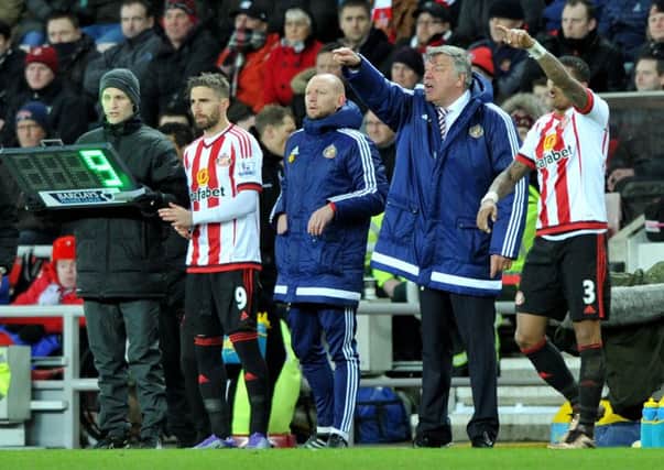 Sam Allardyce issues instructions to his Sunderland side. Picture by Frank Reid