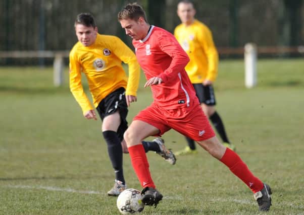 Murton (red), who won for the first time all season last night, take on Sunderland West End earlier in the campaign