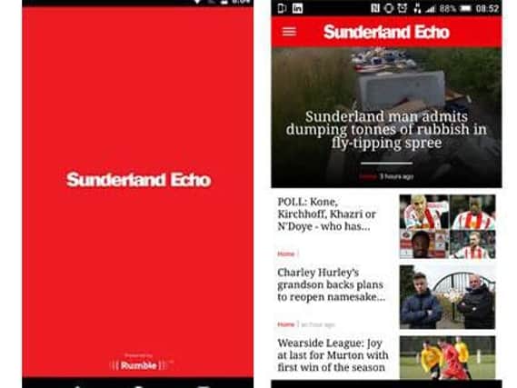 The Sunderland Echo app.