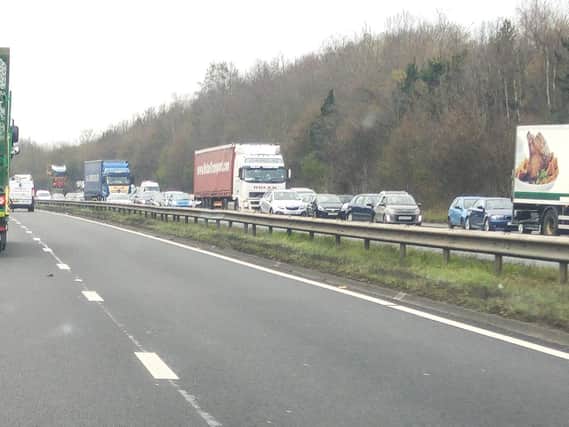 Traffic still remains backed up on the A19 following this morning's smash