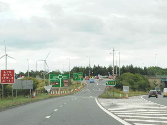 The A19 northbound at the junction with Wessington Way.