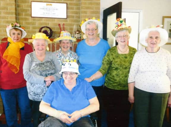 DYW  Residents of Oakfield Court in East Herrington had a great time making and wearing Easter Bonnets.