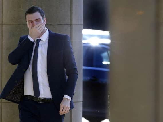 Adam Johnson pictured at Bradford Crown Court during his trial proceedings. Picture: Press Association.