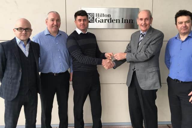 Paul Humble, Project Director Turner and Townsend, Peter Weymes, Facilities Manager, SFC Hotels, Gary Hutchinson, SFC Hotels, John Wood, Chairman Tolent and Dave Thompson, Regional Manager, Tolent.