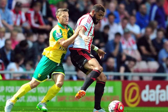 Yann M'Vila in action for Sunderland against Norwich. Picture by FRANK REID