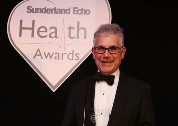 Long Term Achievement award winner Les Boobis at the Sunderland Echo Health Awards