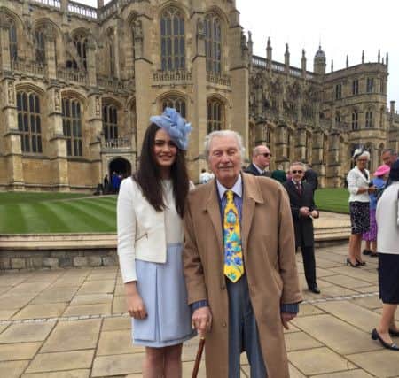 Ken Jolly with his granddaughter Emily Baker in Windsor.