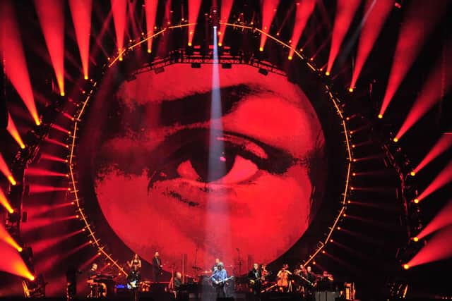 The eyes have it! The spectacular lightshow at Jeff Lynne's ELO gig in Newcastle. Photo: Carl Chambers.