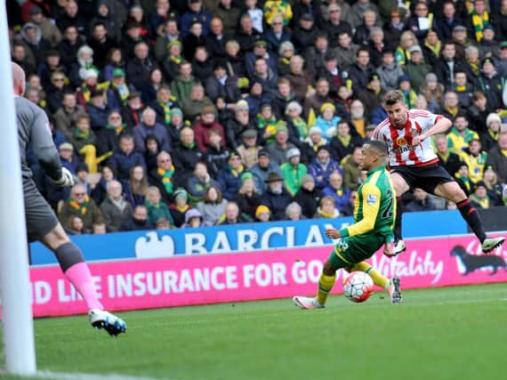 Fabio Borini in action for Sunderland at Norwich City