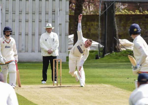 Whitburn's Kieran Waterson in action against Durham Academy at Whitburn on Saturday.