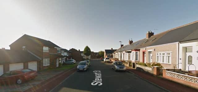 Firefighters were called to a kitchen blaze in Stewart Street, Sunderland, today. Image: Google Street View
