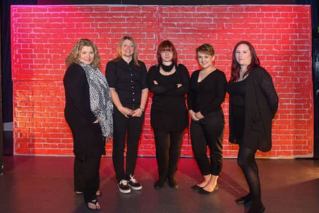 Cast of The Vagina Monologues at the Royalty Theatre, Sunderland, l-r  are Julie Chisholm, Amy Herdman, Beth McAneny, Jude Nelson and Emma McLeary