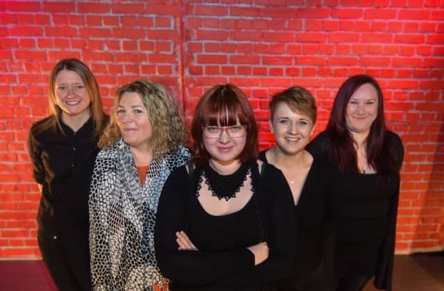 Cast of The Vagina Monologues at the Royalty Theatre, Sunderland, l-r Amy Herdman, Julie Chisholm, Beth McAneny, Jude Nelson and Emma McLeary