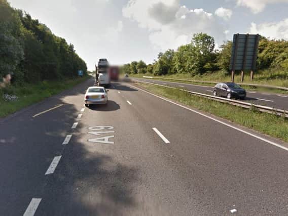 A collision, and oil spill, has taken place on the a19 southbound.