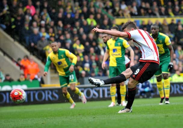 Fabio Borini scores against Norwich from the penalty spot