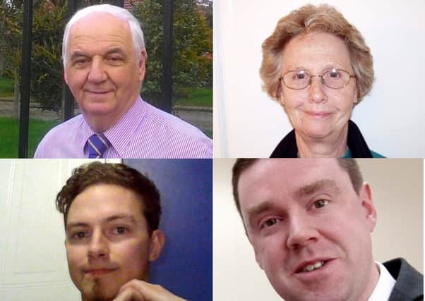 Copt Hill candidates, clockwise from top left, Reginald Coulson, Pat Francis, Kevin Johnston and Daniel Olaman.