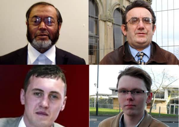 Candidates for Hendon ward, clockwise, from top left, Syed Ali, Helmut Izaks, Callum Littlemore and Michael Mordey.