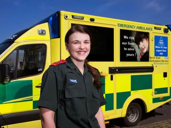 Rapid response paramedic Sarah Ulph supporting the new campaign.