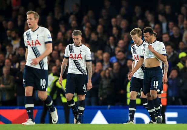 Mousa Dembele, right, after the game against Chelsea