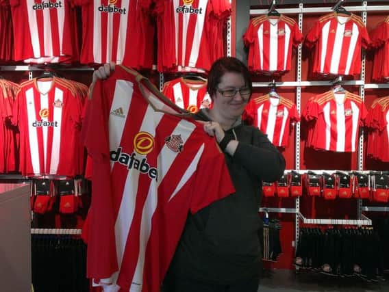 Toni Harrison with her new home shirt