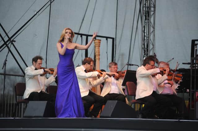 Katherine Jenkins performs with the National Symphony Orchestra at Herrington Country Park