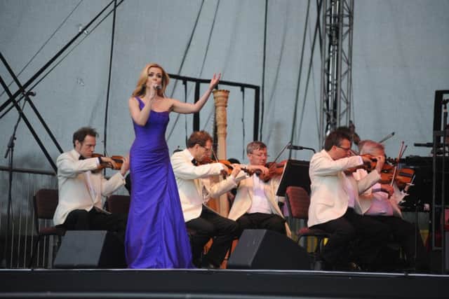 Katherine Jenkins performs with the National Symphony Orchestra at Herrington Country Park, Penshaw.