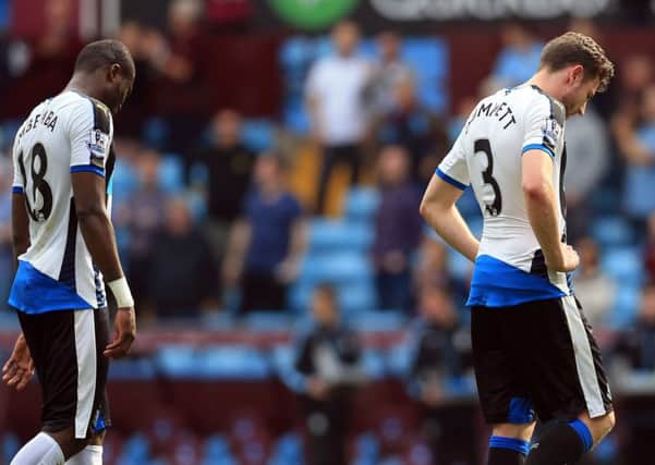 Chancel Mbemba and Paul Dummett despair after Newcastle's weekend draw at relegated Aston Villa