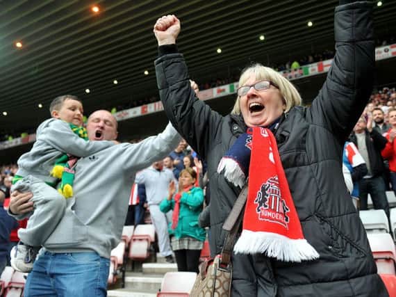 Sunderland fans erupt at the final whistle