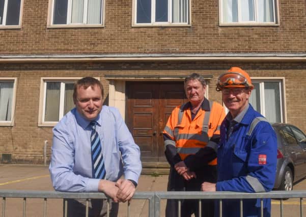 Pictured outside the Prax Terminal, Priory Road, Jarrow are l-r Nick Clark Terminal manager, Neale Richmond Terminal Operator and Terry Harrison construction manager Fabricon