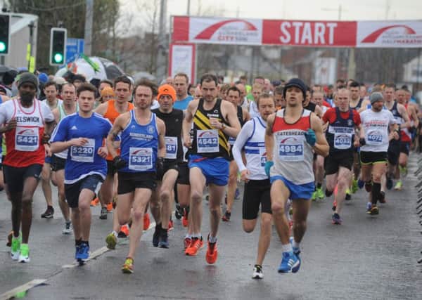 Sunderland 10k and Half Marathon 2016 - runners at the start of the Half Marathon.
