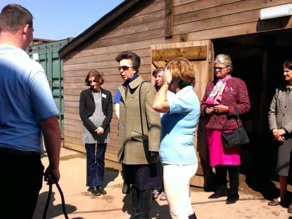 Princess Anne visited the Washington riding centre she opened in 1977.