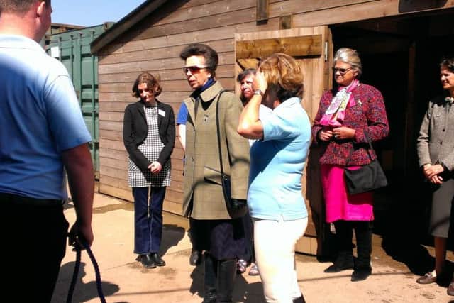 Princess Anne visited the Washington riding centre she opened in 1977.