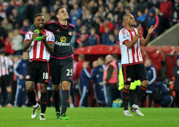 Sunderland players take part in the lap of appreciation
