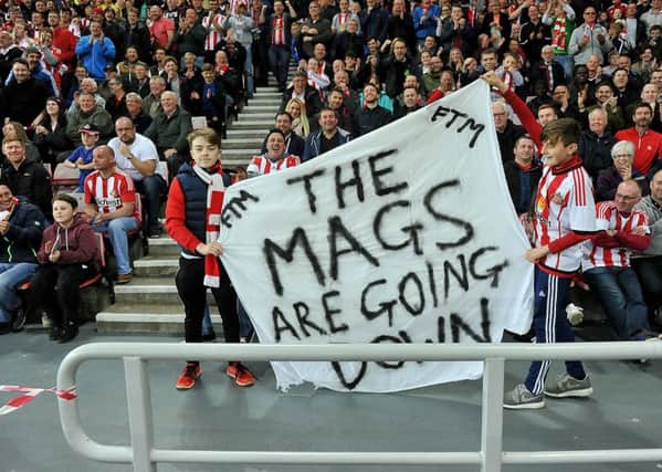 Sunderland fans party in the stands as Newcastle head into the Championship