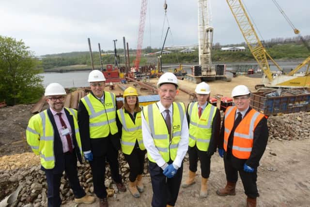 Sir John Armitt, President of the Institution of Civil Engineers visits Sunderlands new Wear Crossing