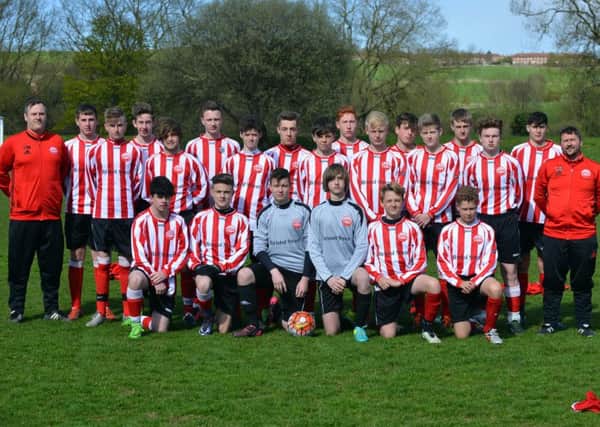 Sunderland Boys' full squad line up ahead of their cup final win over Bishop Auckland Boys