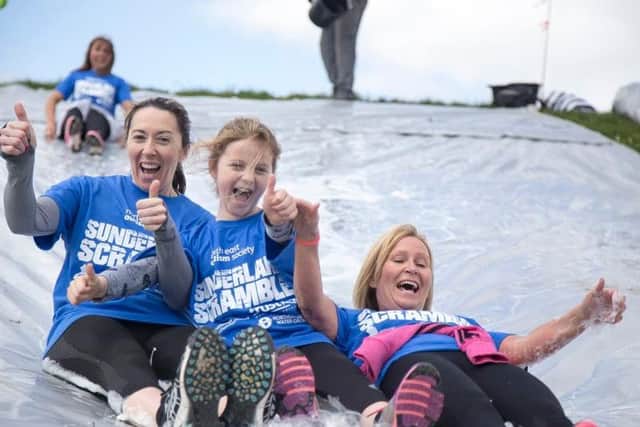 Wearsiders were on the slide to help raise vital charity funds