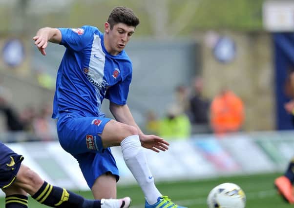 Jake Gray in action for Hartlepool United at Oxford last month. Picture by Frank Reid