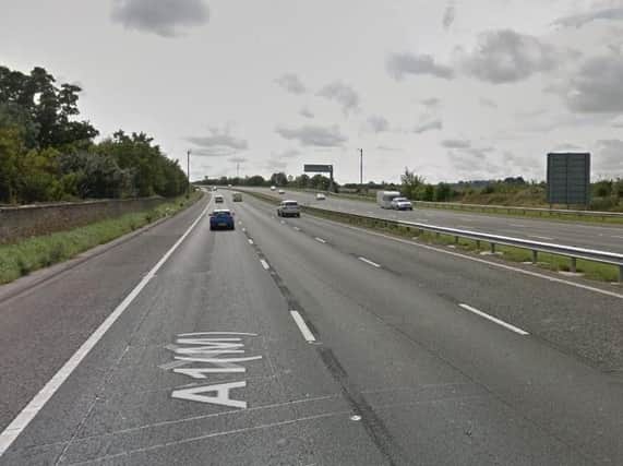 The southbound A1M, just north of the Boston Spa sliproad. Picture from Google Images.