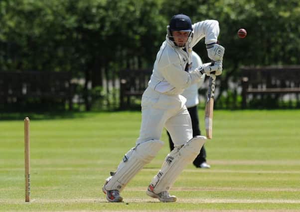 Whitburn batsman Joe Coyne on his way to a brilliant 126 against South Shields. Picture by Tim Richardson