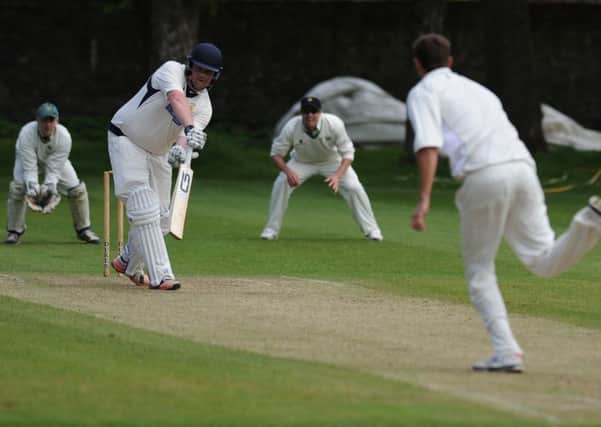 Whitburn batsman Dan Shurben makes his way to 86 in Saturday's clash with South Shields. Picture by Tim Richardson