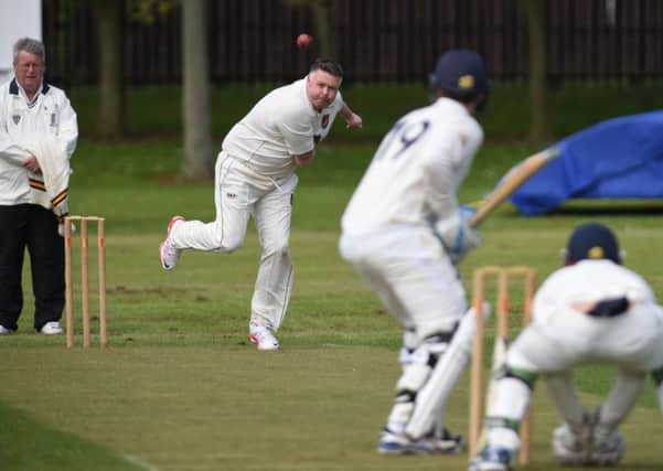 Ryhope bowler Davey Gilbert bowls against Houghton on Saturday. Picture by Kevin Brady