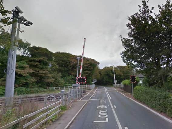 The level crossing at Lord Byron's Walk, Seaham. Image courtesy of Google Maps.