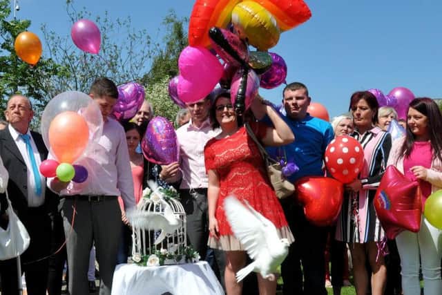 Balloons released to remember Lillia Merrington