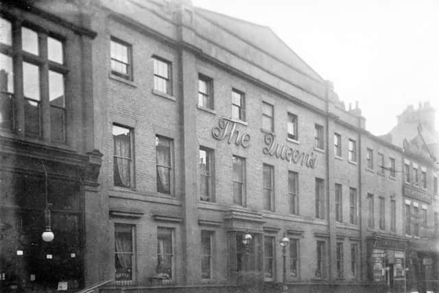 The Queens's Hotel in Fawcett Street where the banquet was held in July 1866.