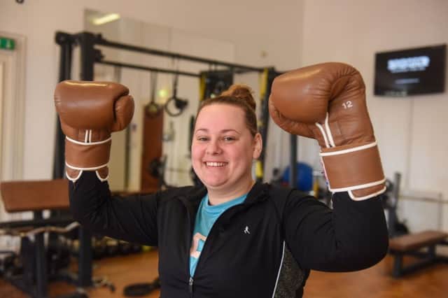 Sunderland Echo fitness winner Alexandra Reay after her final workout at the Fitness Bank