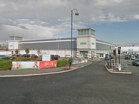 The report claimed the incident happened outside Asda in Seaham. Image copyright Google Maps.