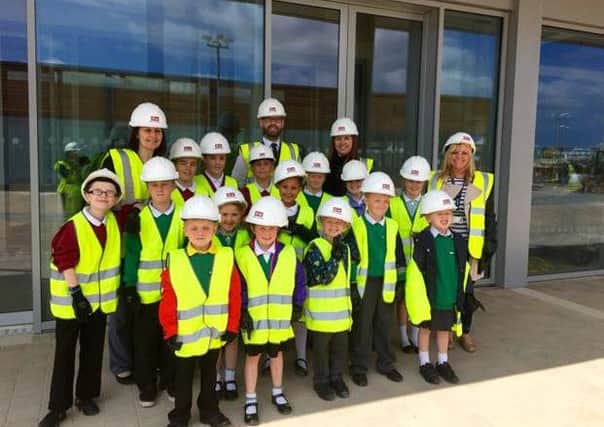 Children from The Ribbon School in Murton on their trip to phase two of Dalton Park.
